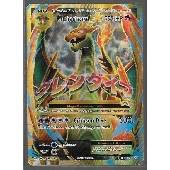 Mega Charizard EX - 101/108 - Pokemon Evolutions XY Full Art Ultra Rare Card NM - Picture 1 of 2